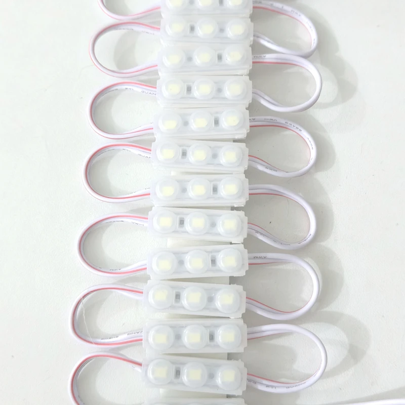 200pcs DC12V 2835 3LED Module Injection Outdoor Waterproof IP67 Strip Light for Shop Signboard Advertisement Sign Letter Decor