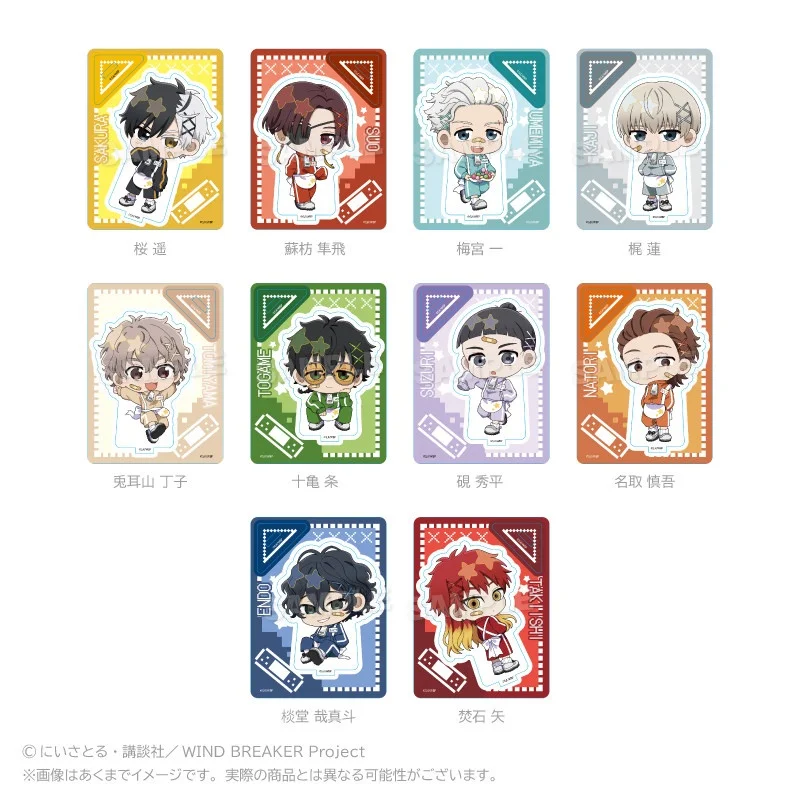 Anime WIND BREAKER Suo Hayato Sakura Haruka Umemiya Hajime 10cm Acrylic Stand Keychain Desktop Ornament Festivals Gifts