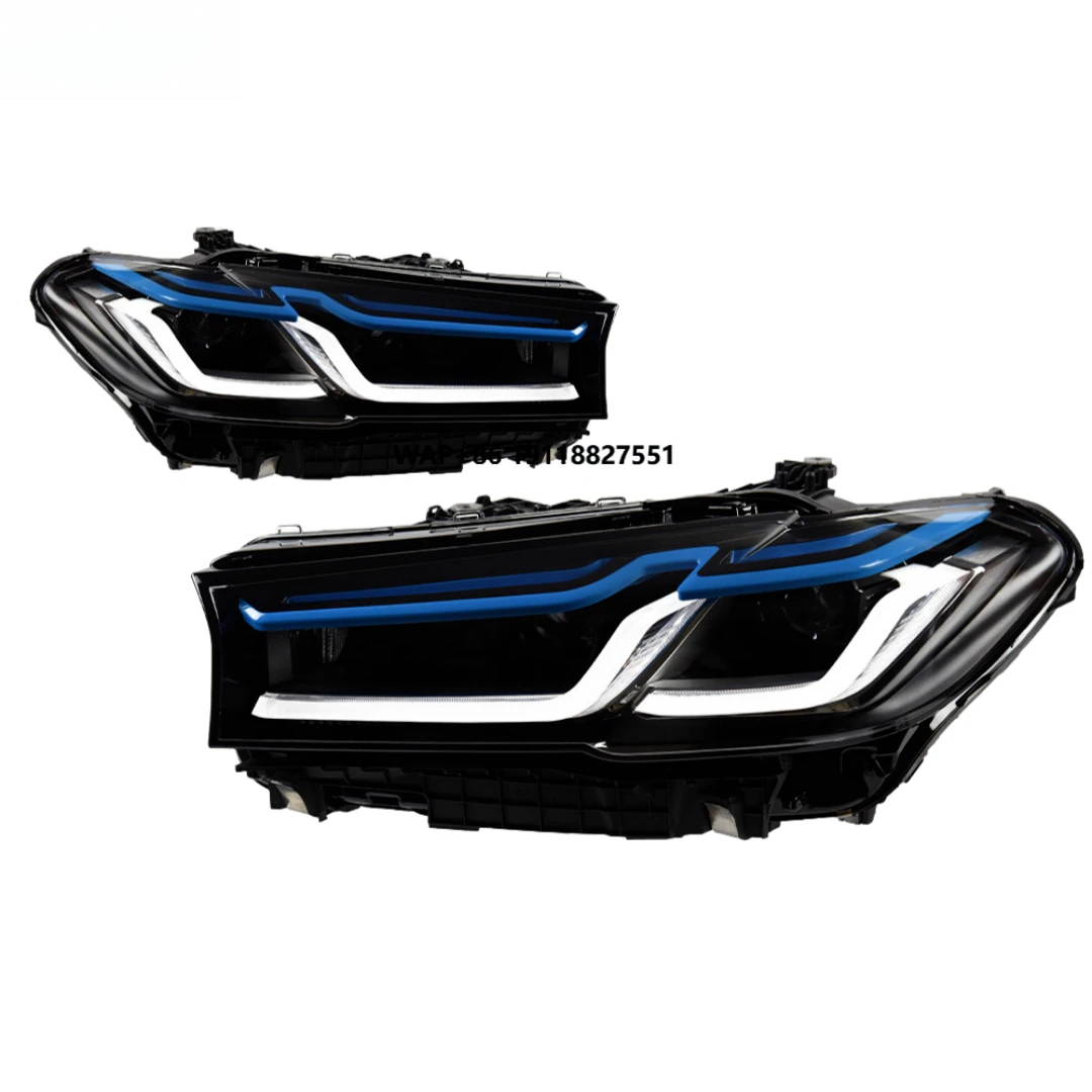 

For5 Series G30 2018-2023 Car Styling LED Headlight Modified Double L Shaped 6000K Color Temperature Lens Assembly 12V