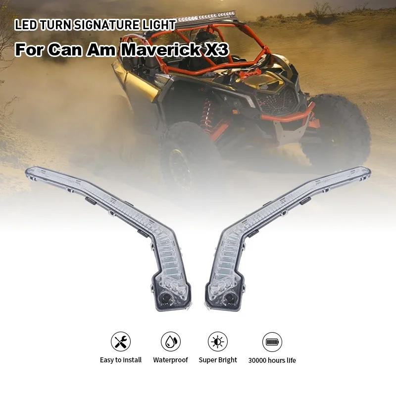 LED DRL Headlight Front Driving Light Turn Signal Light for Can Am Maverick X3