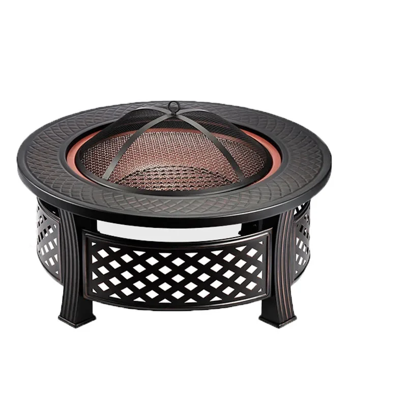 Indoor Charcoal Brazier Grill Stand Home Villa Heating Fire Pits Outdoor Brazier Table Courtyard Barbecue Stove Camping Furnace