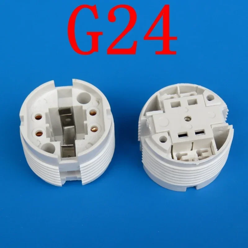 10pcs/lot 4pin / 2pin G24 LED Lamp Base Light Lamp  Holder High Quality  G24 Plastic Lamp Holder For DIY use