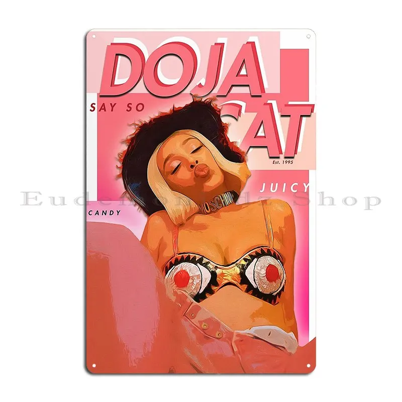 Juicy Doja Metal Sign Plaques Garage Iron Retro Bar Cinema Tin Sign Poster