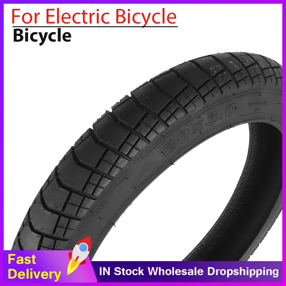 

20 Inch Fat Tire 20x3.0 Bike Off-road Fat Tire for E-Bike Snow Bike Beach Electric Bicycle 20*3.0 Anti-Slip Fat Tire Parts