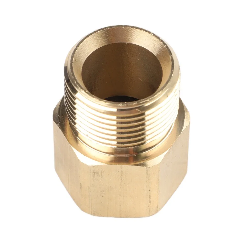 Accessories Adapter 1 Pcs 150℃ 400 Bar Brass Female Metric Adapter M22x1.5 for ag X 1/2inch M22x1.5 External Thread