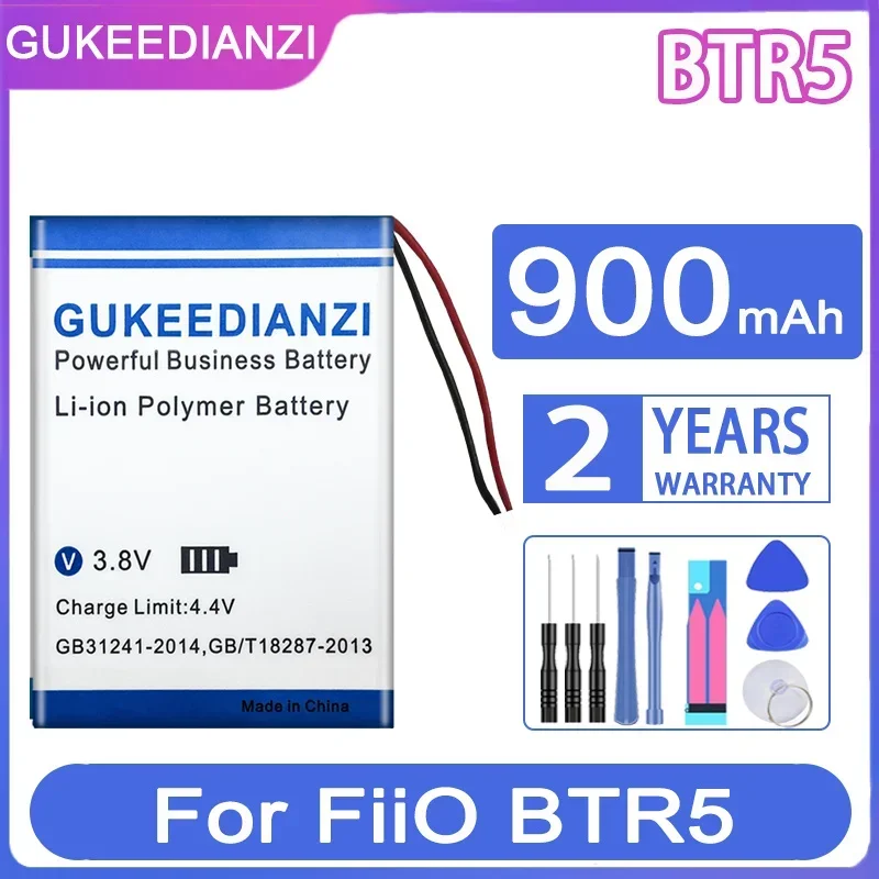 GUKEEDIANZI Replacement Battery 900mAh For FiiO BTR1 BTR5