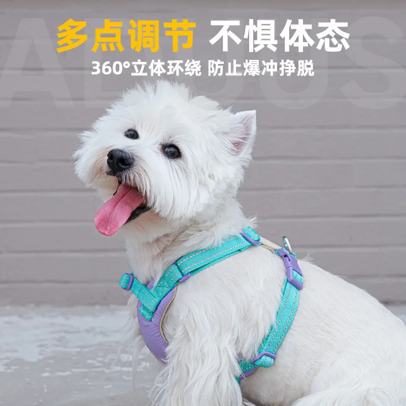 TUFFHOUND It Wishes Pet Dog Cool Breathable Vest Type Chest Back Traction Dog LeaseLarge Small Dog Chain Premium Durable