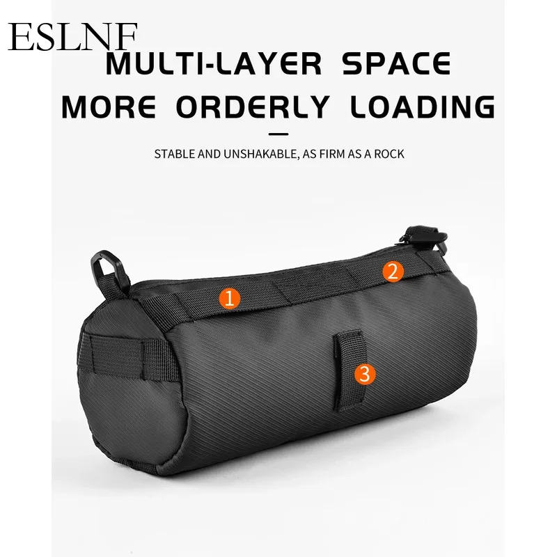 

ESLNF Waterproof Fashion Bicycle Multifunction Large Capacity Multi Pocket Front Frame Handlebar Bag Pannier For Cycling