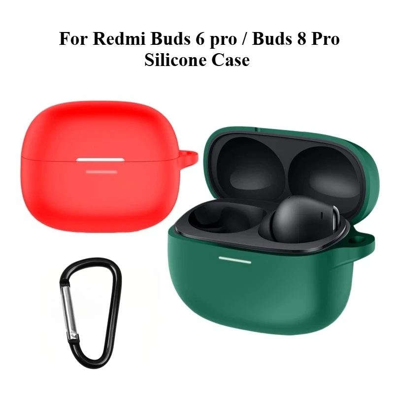 

Silicone Case for Redmi Buds 8 Pro / Buds 6 Pro， Shockproof & Dustproof with Lock Buckle