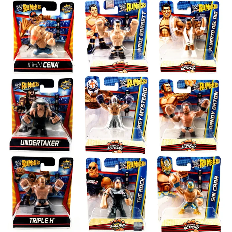 Figura de Lucha Libre WWE, Estilo Chibi, Juguete Coleccionable Clásico, Pieza de Exhibición Estática