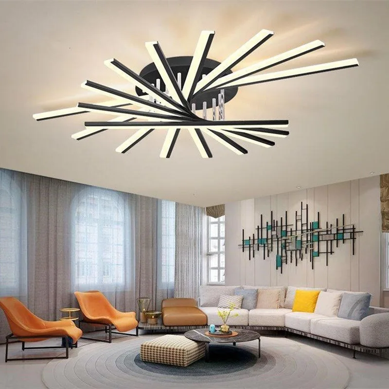 

Modern LED Chandeliers Indoor Lights Corridor Hall Aisle Study Living Room Bedroom Gold/Black/White Lustre Fixtures Home Deco