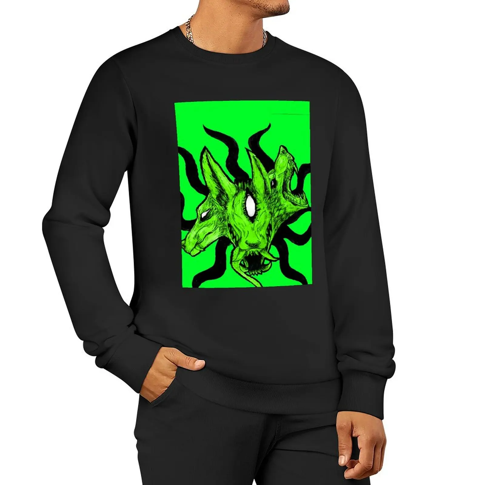 Blood for the new Sun God (GREEN) Pullover Hoodie male clothes anime clothes clothes for men winter sweatshirts for men