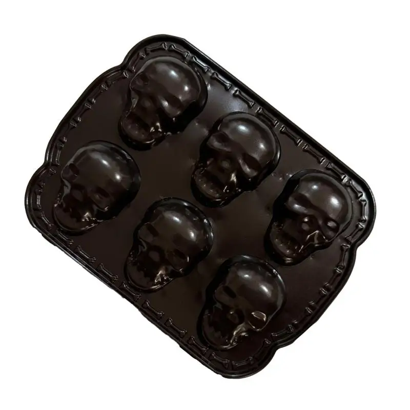 Halloween Skull Baking Mold 3D DIYS  Skeleton Cake Mould Refrigerator Safe Baking Sheets Realistic Kitchen Baking Tray