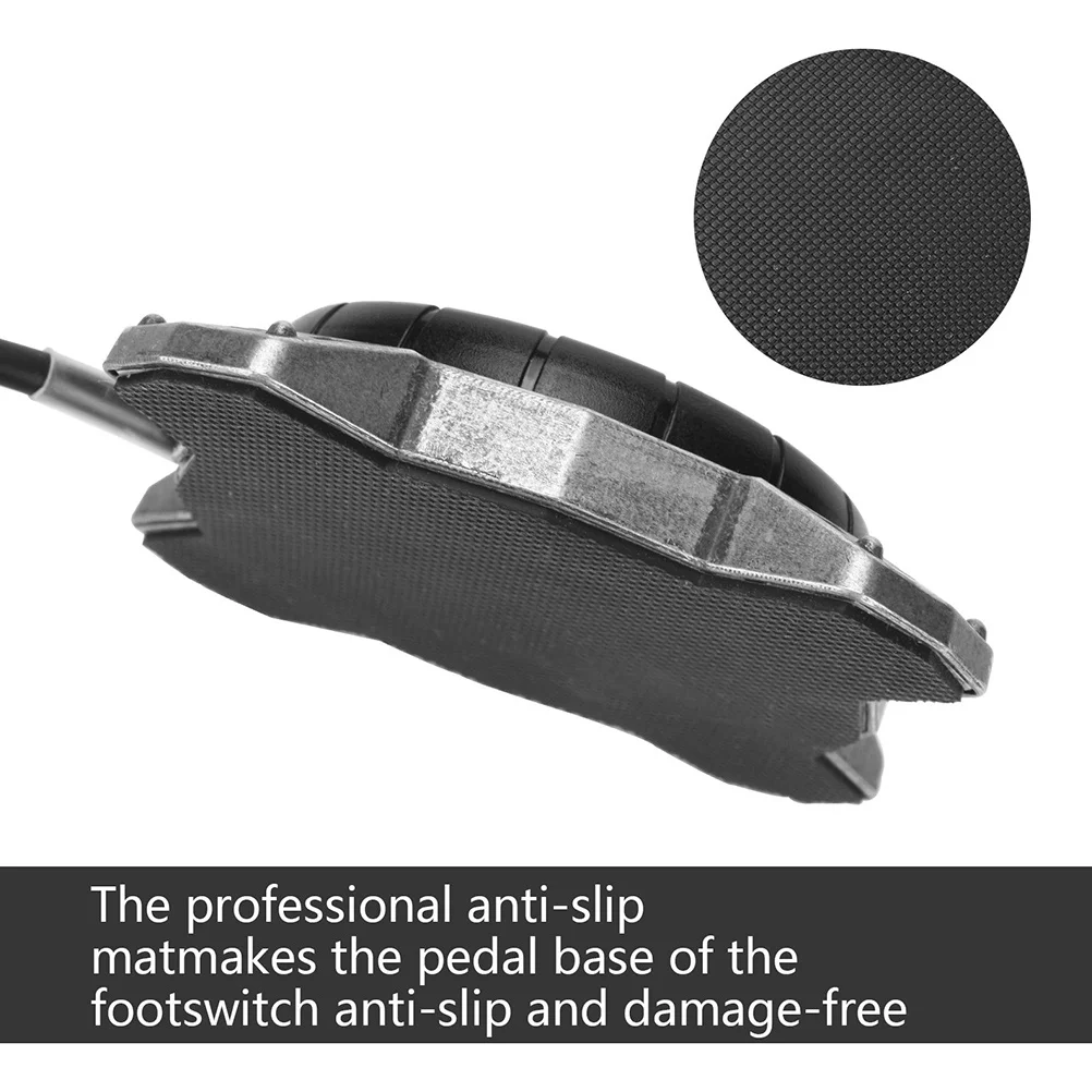 دواسة وشم مرنة من سبائك الألومنيوم مطلية بالكهرباء 360 درجة بدون زاوية ميتة، مفتاح قدم ثابت لآلة الوشم