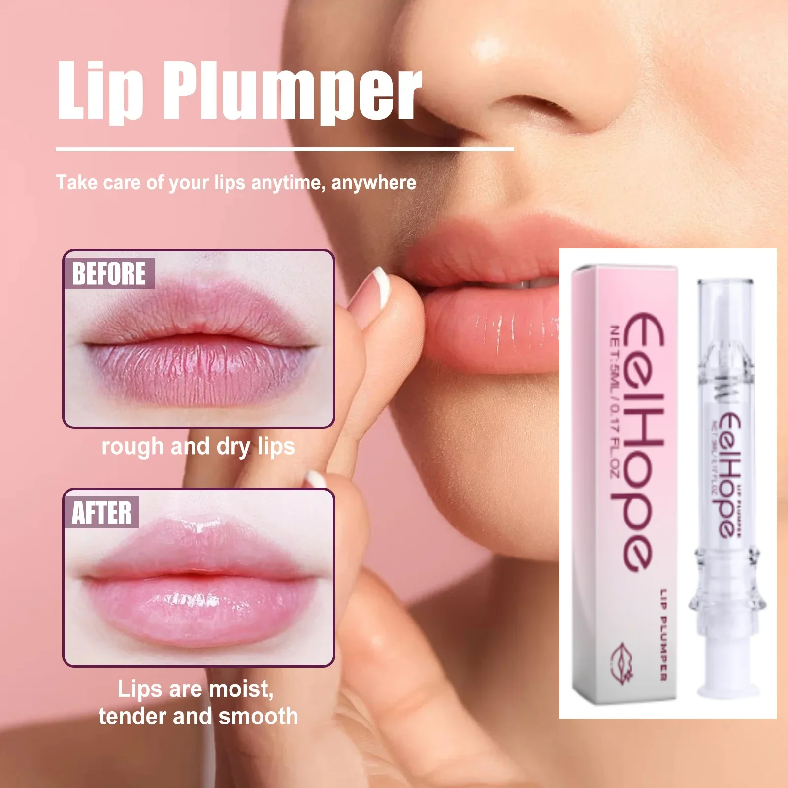 Lip Plumping Gloss Repairing Reduce Fine Lines Moisturizing Lip Plumper Long Lasting 5ml Nourish Sexy Lip Care