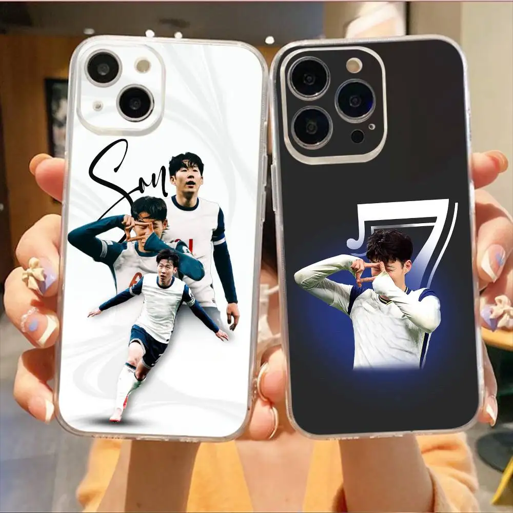 

Heung Min Son KR Sports Star Phone Case For iPhone17,16,15,14,13,12,11 Plus,Pro Max Soft Transparent Cover
