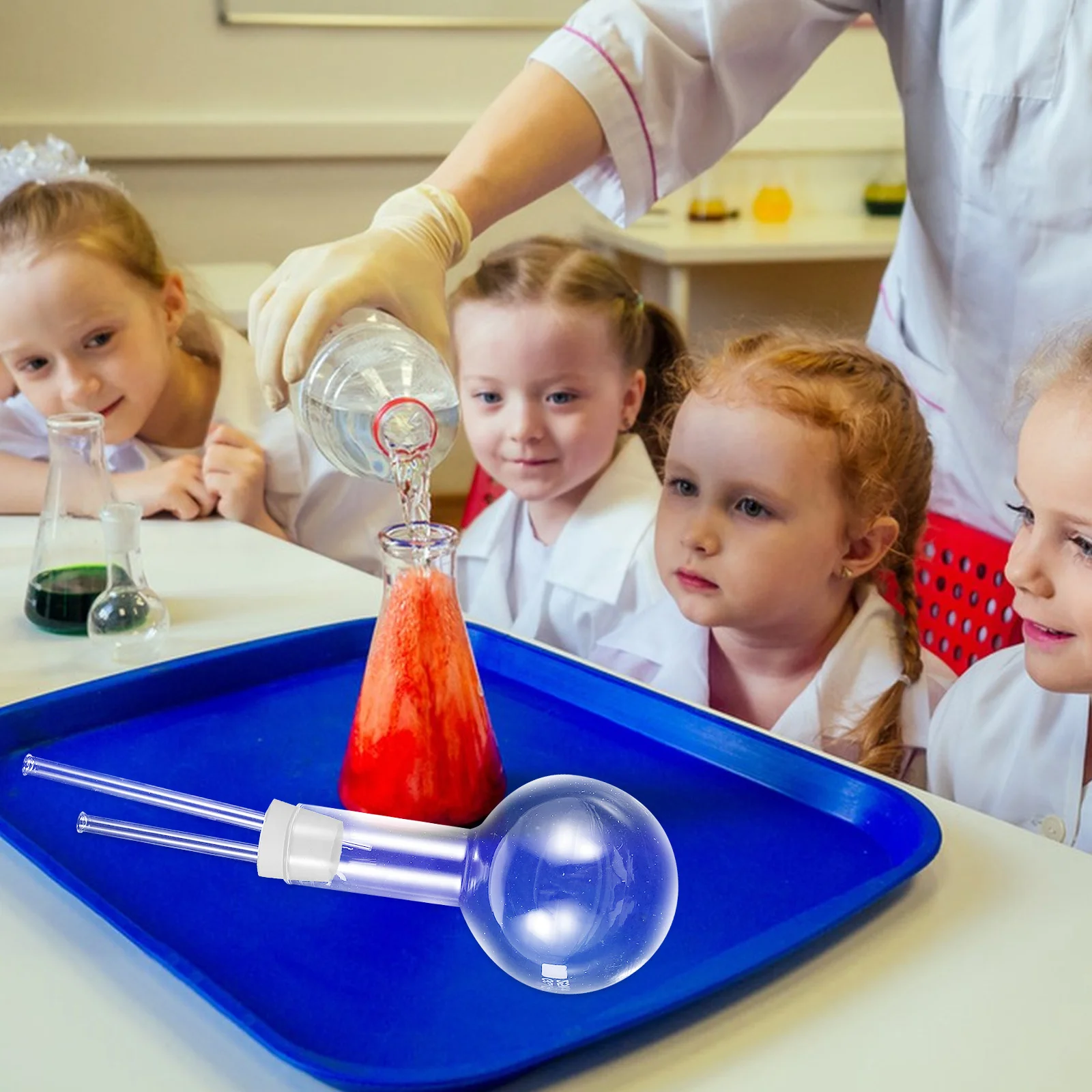 

1Set Siphon Pump Kit Gas Fountain Demonstrator Chemistry Classroom Set School Laboratory Equipment Teaching Supplies