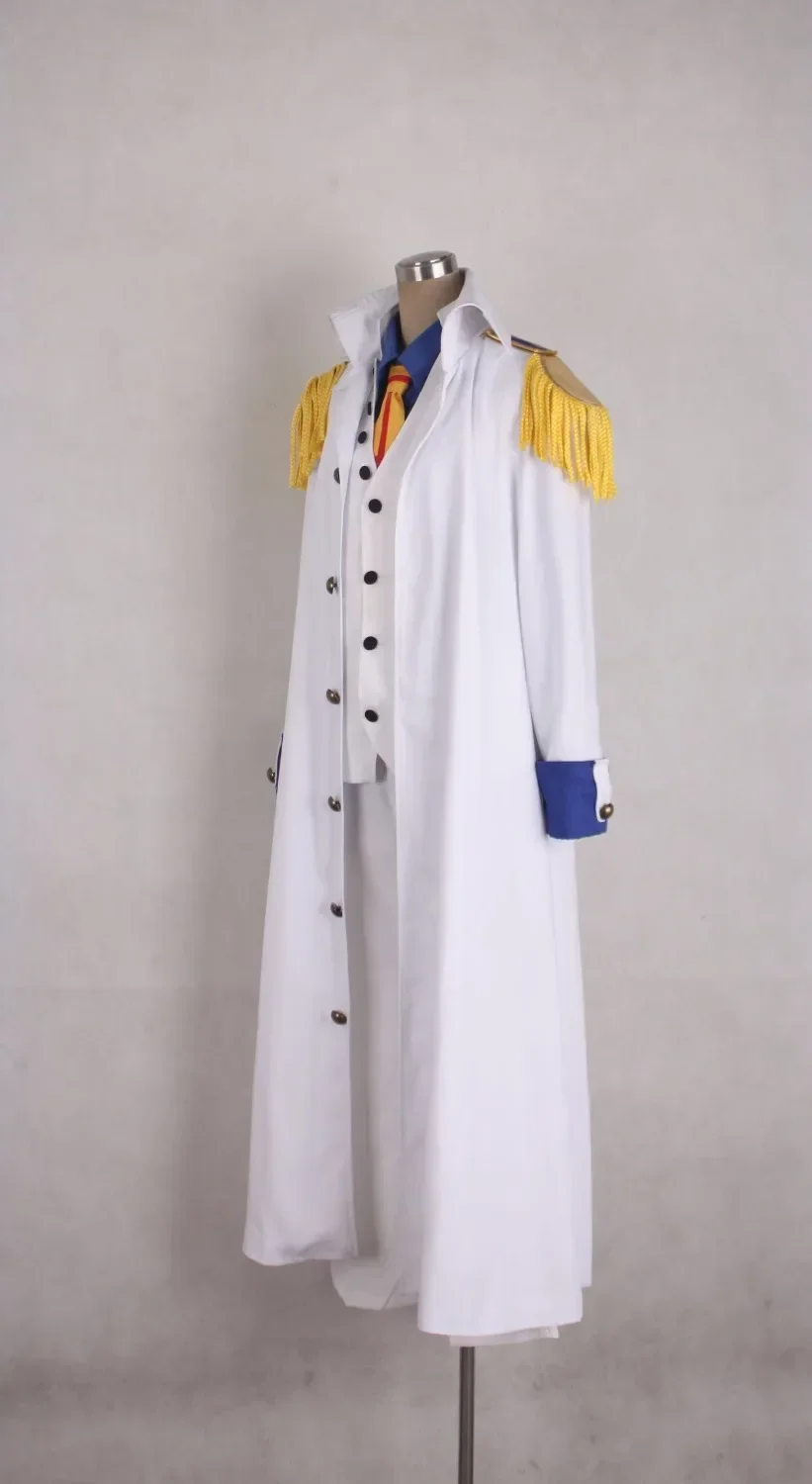 مجموعة كاملة من أزياء Aokiji Kuzan Navy Admiral التأثيرية - زي أنيمي مع مع معطف وإكسسوارات