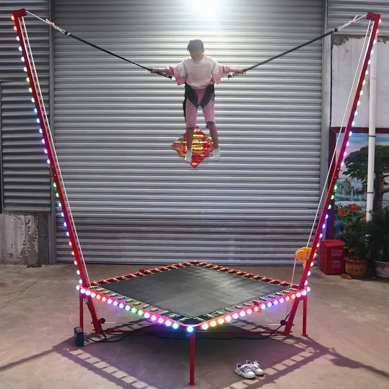 Trampoline children's outdoor large square indoor light-emitting trampoline park lantern bungee jumping bed baby trampoline