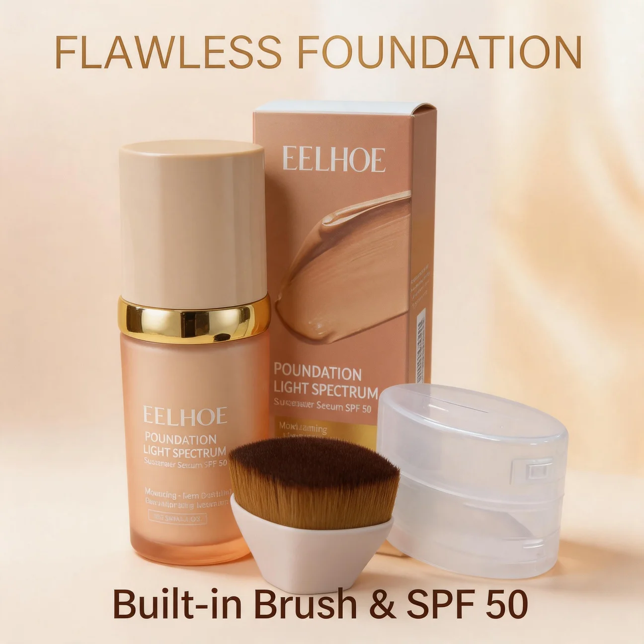 EELHOE Heat Resistant Foundation Long Lasting Concealer Foundation Hydrating Makeup Radiant Finish Anti Sweat Valentine's Day Gi