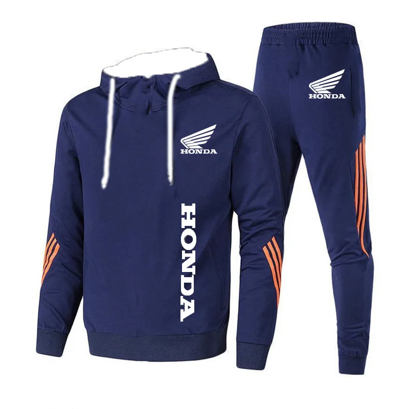 Conjunto de pantalones con capucha de carreras de motos Honda para hombres y mujeres, conjunto de ciclismo de ocio para deportes al aire libre, cómodo y transpirable para adultos