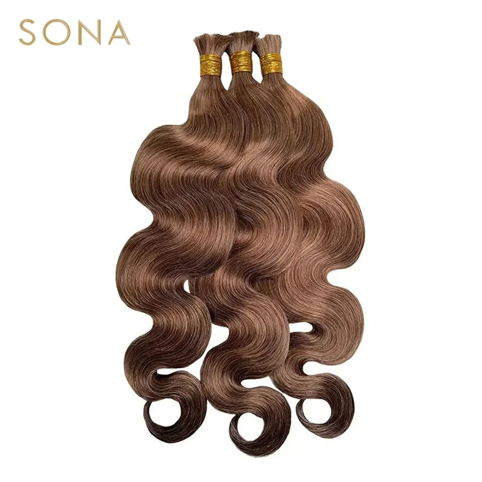 

Объемная волна, объемные человеческие волосы, коричневый цвет, без утка, 100 г/упак., смесь, коричневые, без узлов, косички в стиле бохо, человеческие волосы, плетение волос