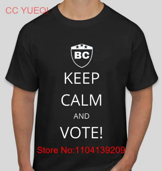 Word T Shirtze shirt with BC logo Keep Calm Print Black long or short sleeves