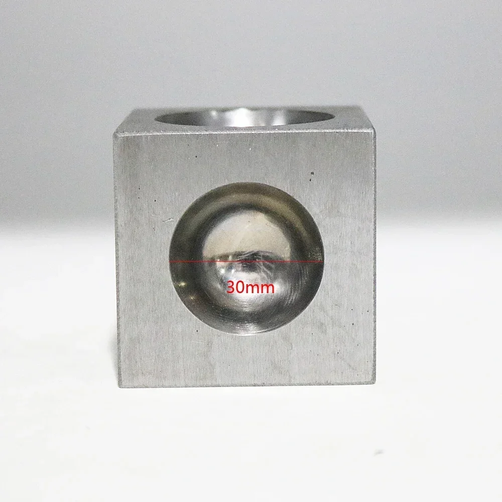 50x50x50mm Square Dapping Block Punch Nest Anvil with Polished High Carbon Steel Cavities for Bell Making Jewelry Crafting Tools