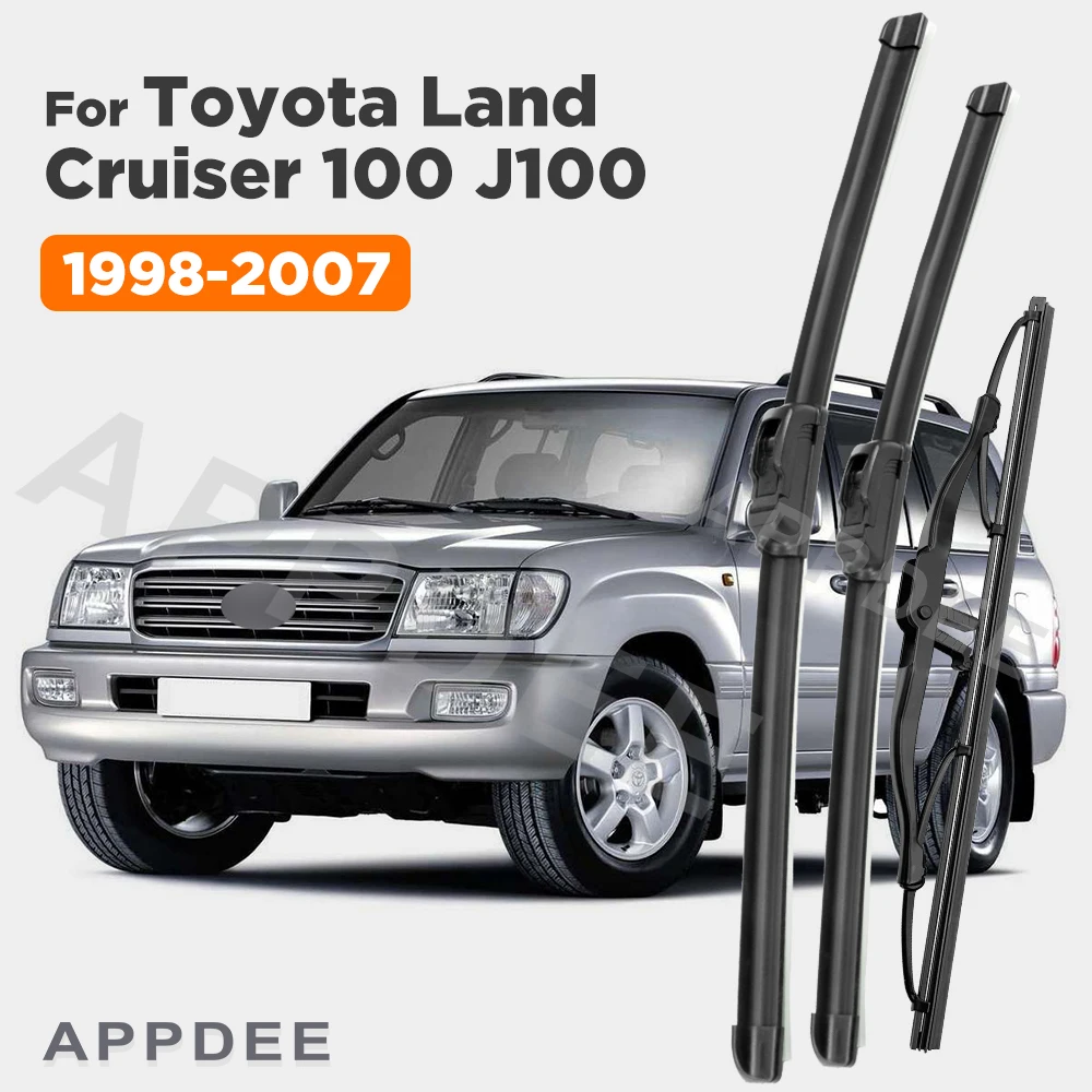 

APPDEE Wiper For Toyota Land Cruiser 100 J100 1998-2007 1999 2000 Wiper Front & Rear Wiper Blades Windscreen Brushes 24"+22"+16"
