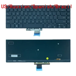 Tastiera retroilluminata US RU SP BR per ASUS VivoBook S510 X510 X510U X510UA X510QA S15 S510U S5100UQ UK505B U5100UQ F510U A510U