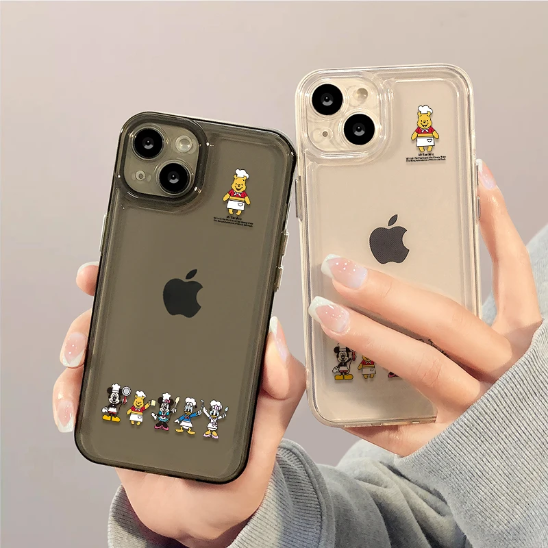 ديزني ميكي ماوس لينة سيليكون الكرتون جراب هاتف آيفون 17 16 15 14 13 12 11 برو ماكس XR XS ماكس 7 8 التغطية الكاملة الصغيرة #1