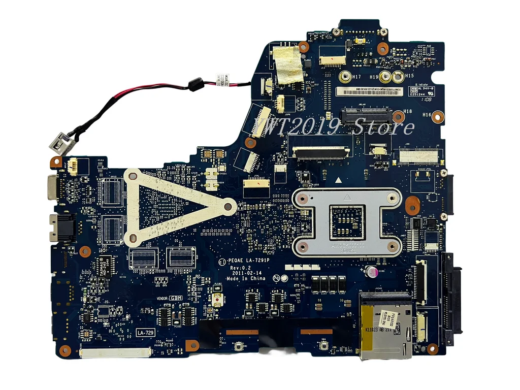 Original For  Toshiba  P750D P755D Laptop Motherboard PEQAE LA-7291P 100% tested Free shipping