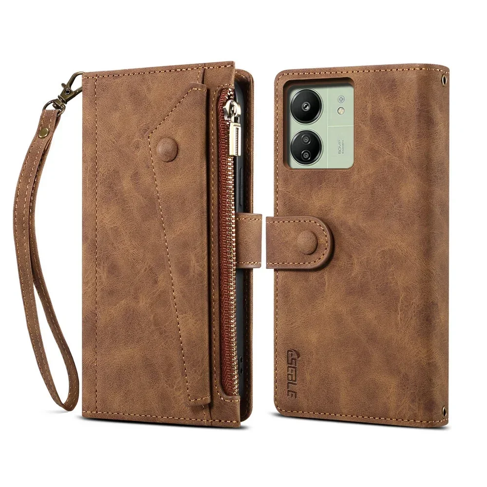 Zipper Leather Flip Case Crossbody for Xiaomi Poco X7 Pro X6 F6 F7 Ultra 5G Luxury Cover Phone M7 M6 F5 X5 X4 X3 NFC Wallet Capa - view 5