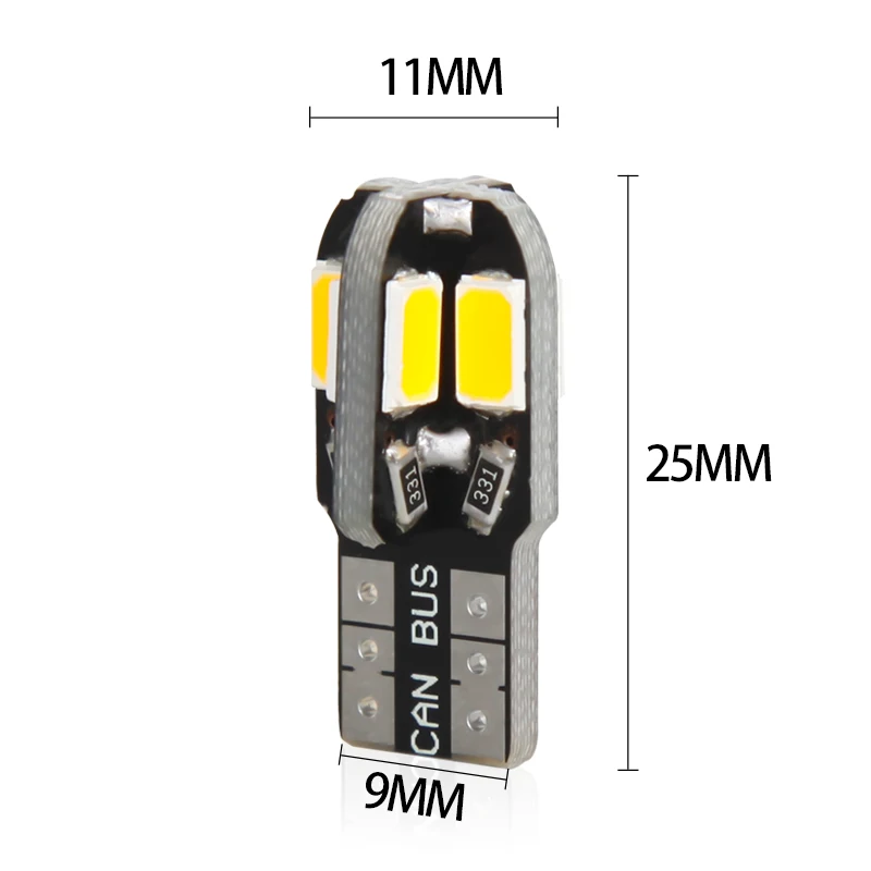 2PCS 높은 밝은 4300K T10 LED 전구 Canbus 5730 8SMD 194 168 LED 자동 신호 빛 자동차 폭 빛 인테리어지도 돔 빛 12V