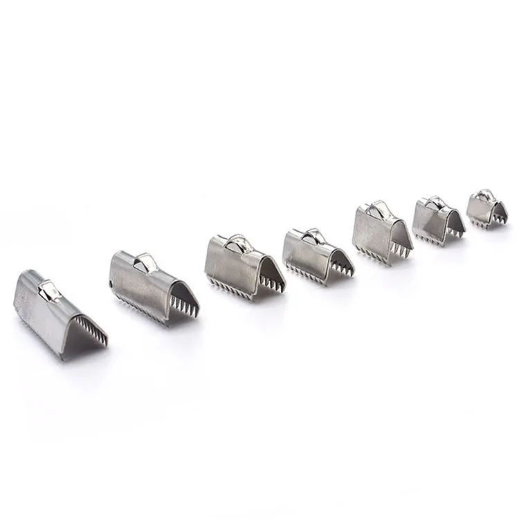 10pcs Factory direct sales stainless steel rope clip smooth horse clip clip steel clip fixed clip DIY jewelry accessories