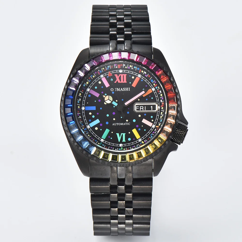 SKX007 orologio orologi da uomo di lusso vetro zaffiro movimento automatico orologio meccanico OUMASHI orologio di fascia alta supporto logo personalizzato