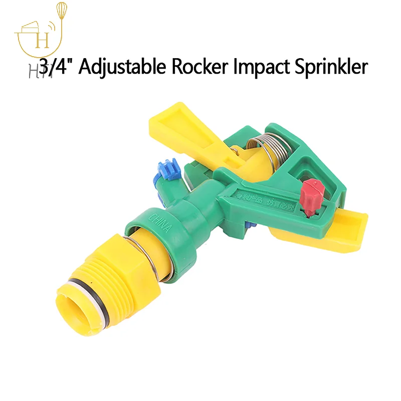 

3/4"Adjustable Rocker Impact Sprinkler Garden Agriculture Watering Nozzle Lawn Irrigation Watering 360 Degrees Rotary Jet