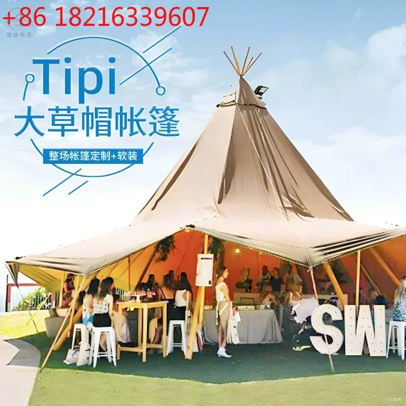 TAO Outdoor solid wood tents, scenic dining activities bar camp tents wind resistance