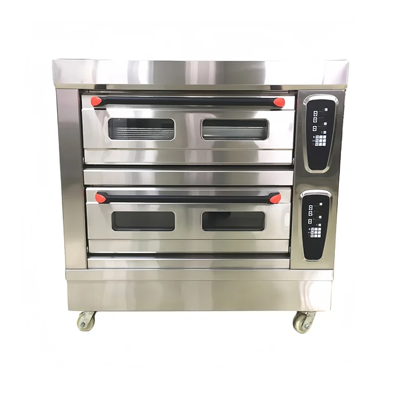 Dwupoziomowy piec gazowo-elektryczny do pieczenia ciast, przemysłowy