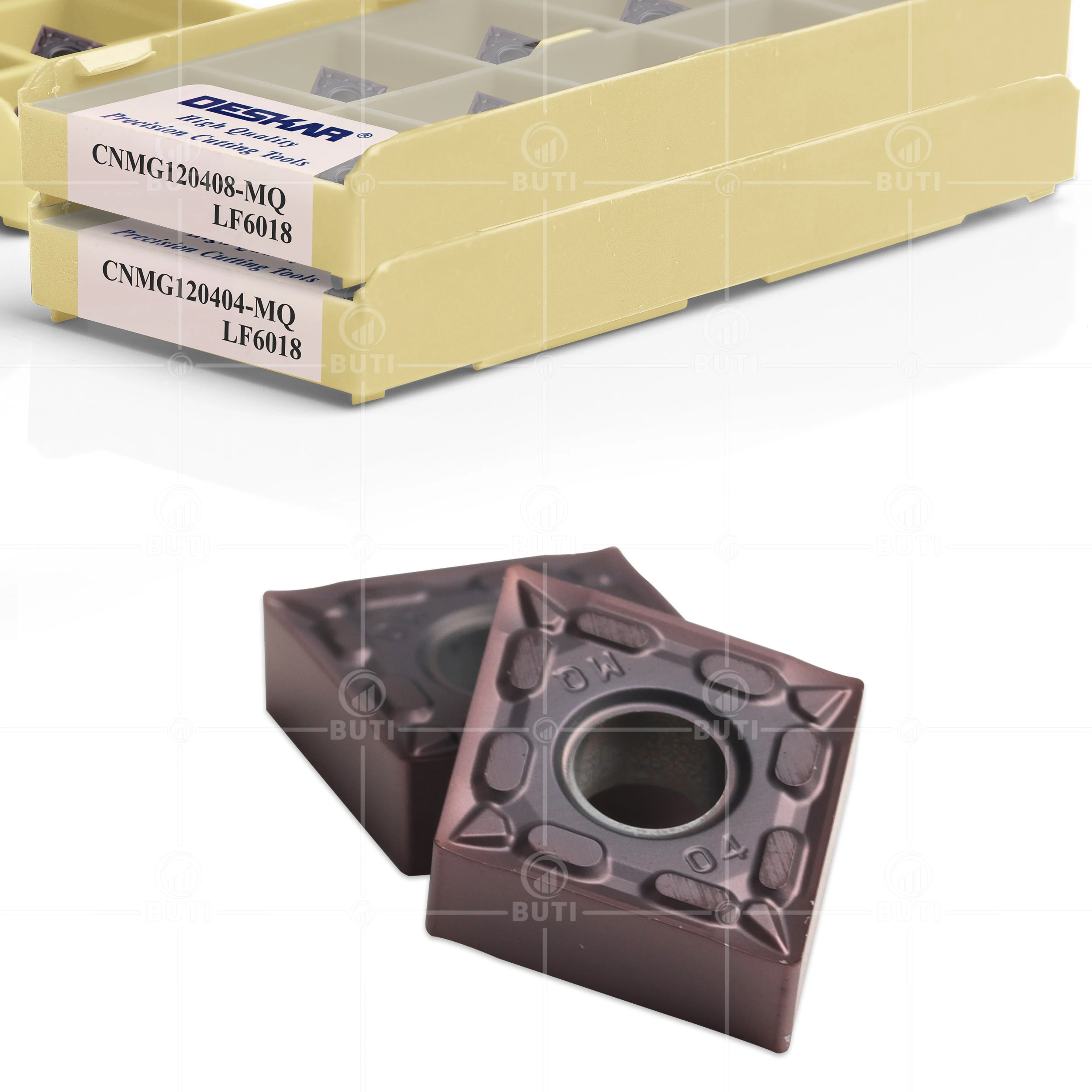 Imagem -03 - Deskar 100 Original Cnmg120404 Cnmg120408 ma hs mq ms Lf6018 Torno de Torno de Corte Ferramenta Cnc Carbide Insere para Aço Inoxidável