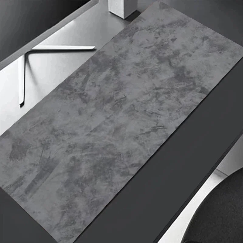 XXL Textured Grey Marble Design Gaming Mouse Pads, Non-slip Rubber Keyboard Table Pad, Suitable for Home Office or Game Settings