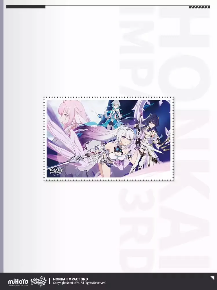 Pre Sale miHoYo Official Honkai Impact 3 Letter from the Bridge Stamp Folding Set Anime Fashion Commemorative Collections Gifts