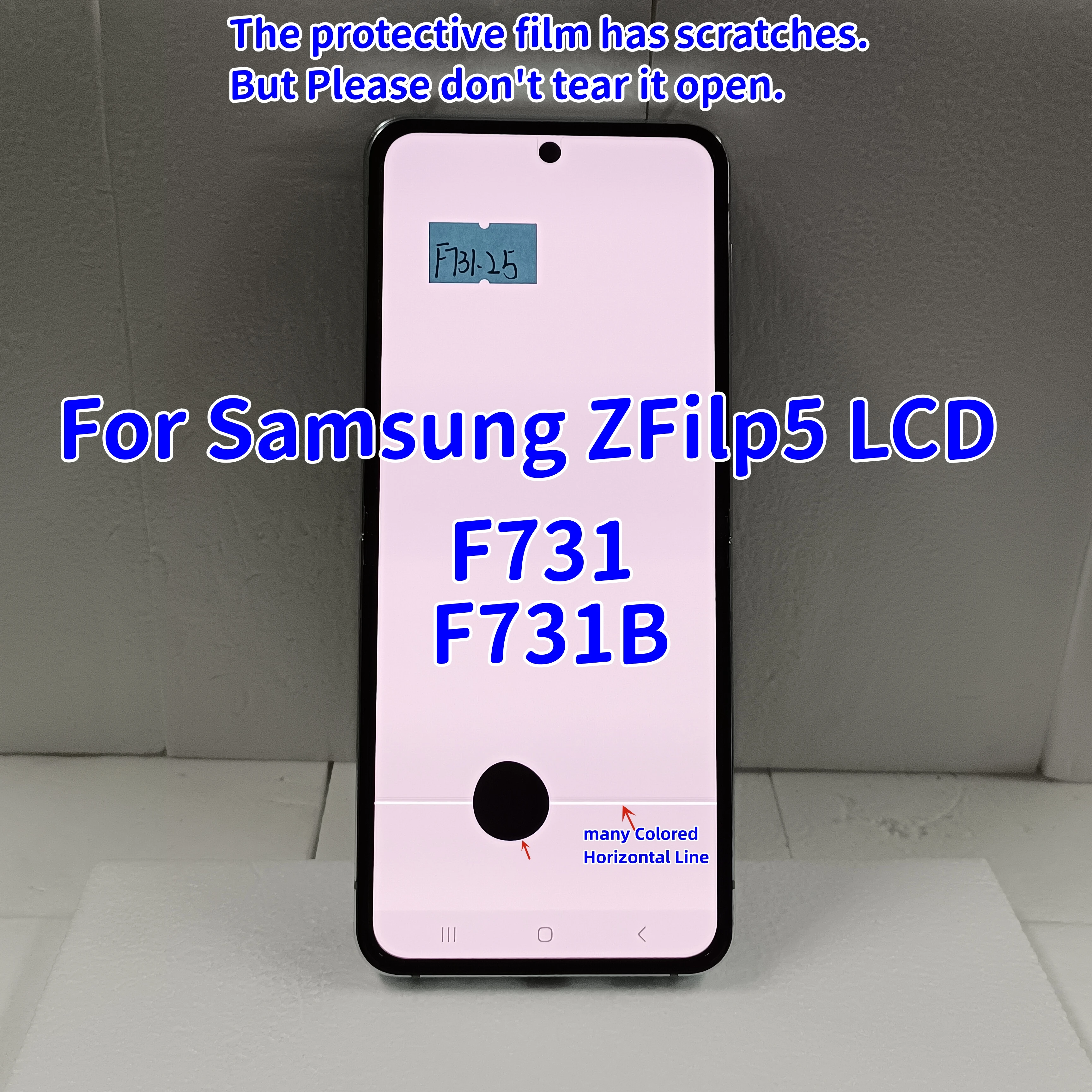 100% Work For Samsung Galaxy Z Flip 5 Lcd Display Touch Panel Screen Digitizer For Z Flip 5 F731 F731b F731u Lcd With Defects