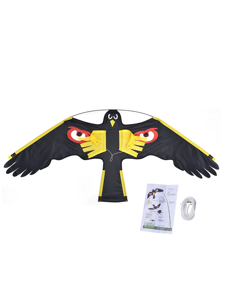 Emulation Flying Hawk Kite Bird Scarer Drive Bird Kite Bird Control Plant Protection for Garden Back