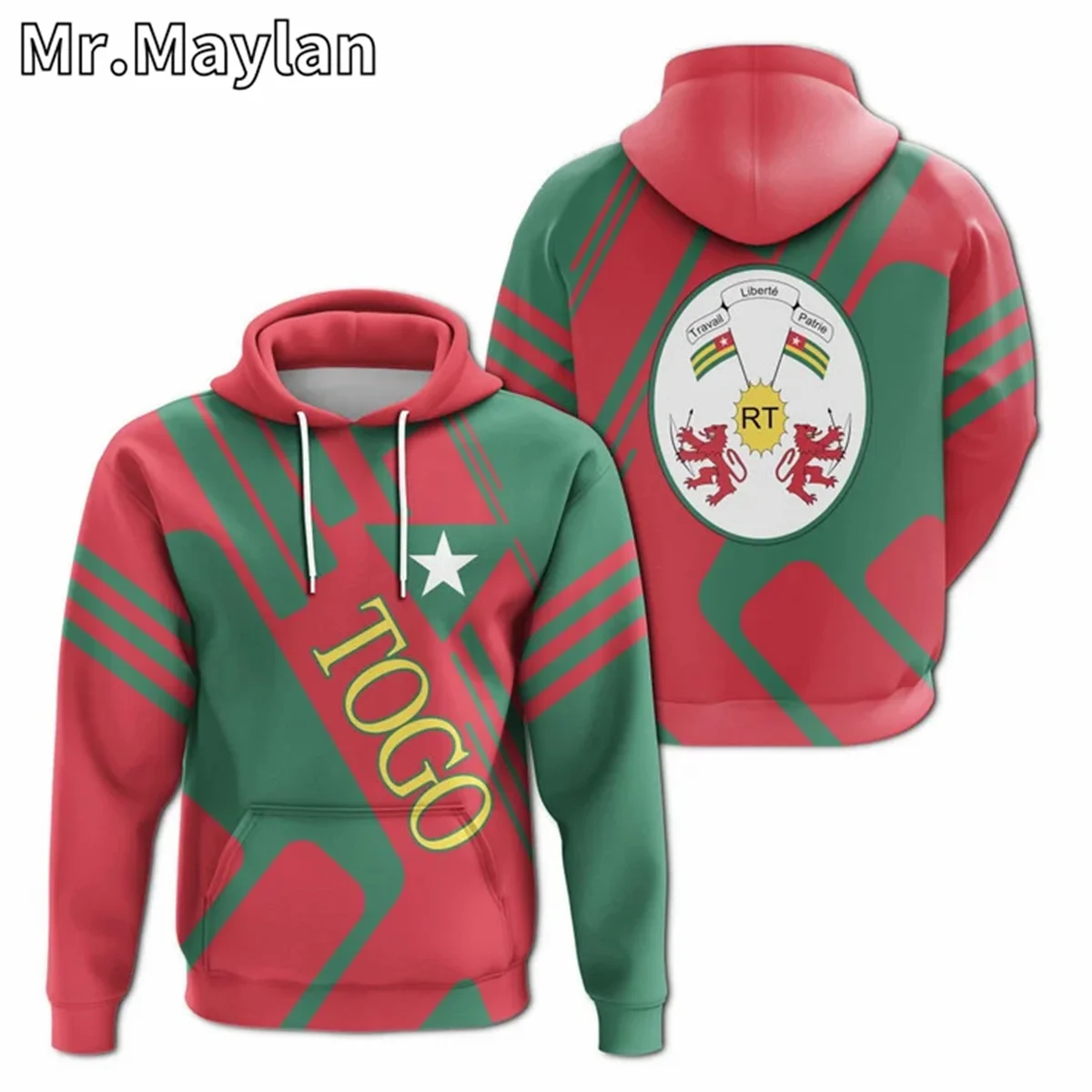 AFRICAN HOODIE Country TOGO Flag 3D Full Printed Unisex Hoodies Men/Women Streetwear Zip Pullover Casual Jacket Tracksuits W-033