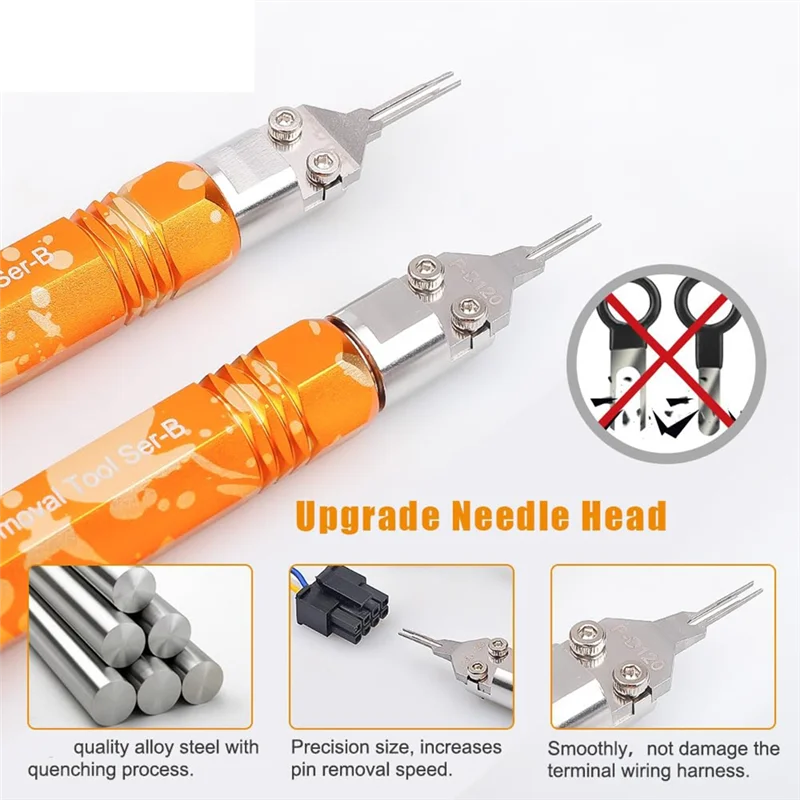 

A84E-2Pack For Molex Pin Extractors Terminal Release Tool Kit For Molex MX3.0 Male/Female Terminals Extraction Tool
