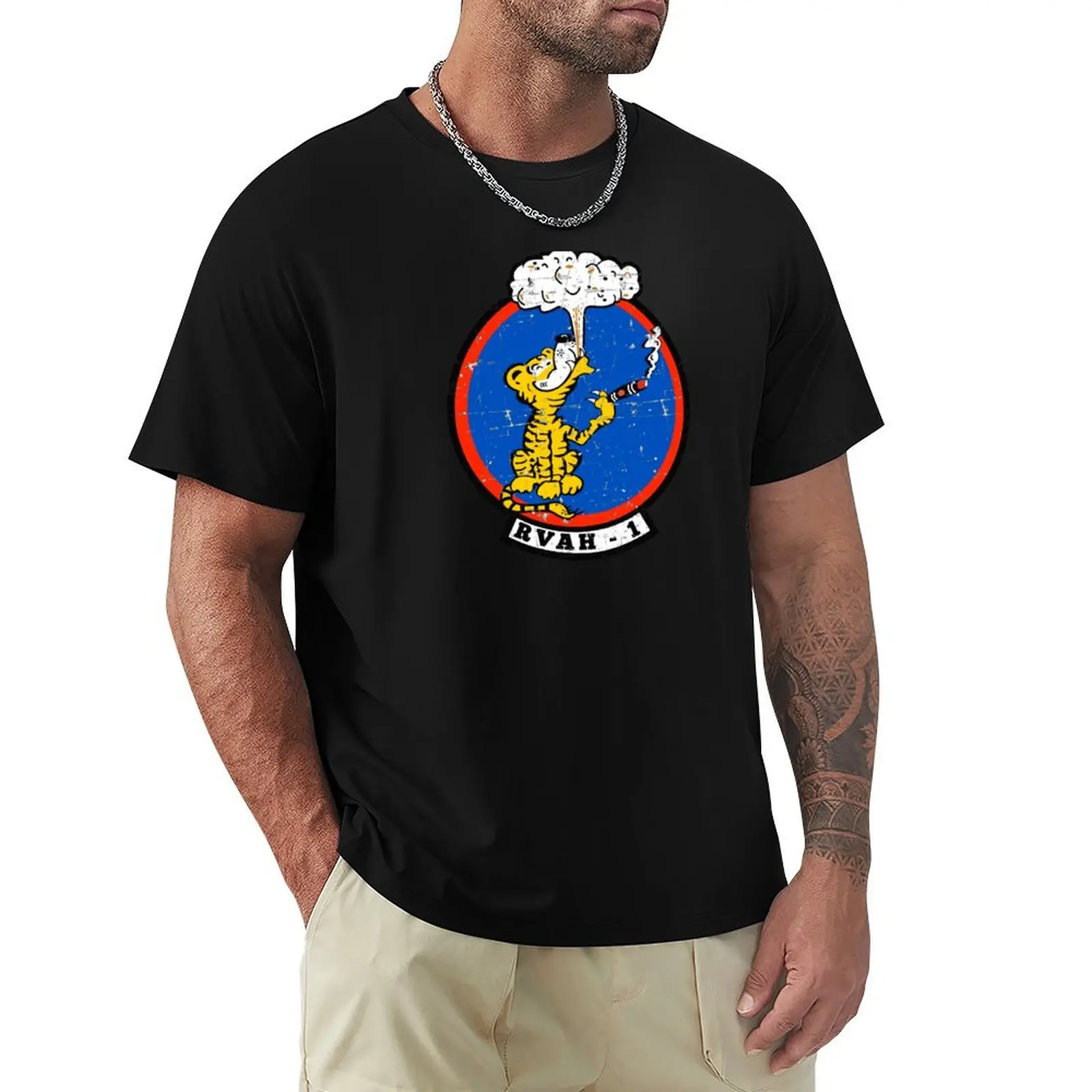 USN - RVAH-1 - Reconnaissance Attack (Heavy) Squadron - Grunge Style T-Shirt man t shirt luxury T-Shirt
