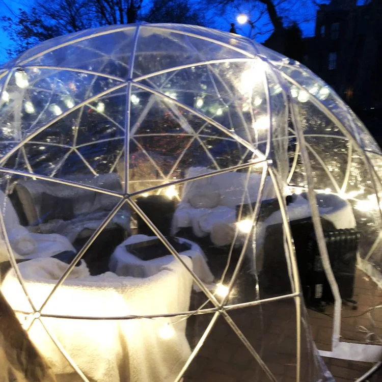 

Устойчивый к УФ-излучению прозрачный ПВХ-тент для палатки со стальным каркасом