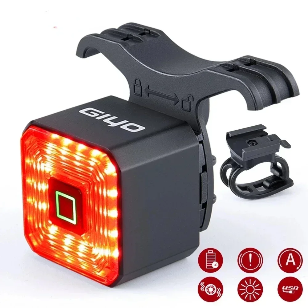 Smart Bicycle Brake Light Tail Rear USB Cycling Light Waterproof Safety for diy Retrofit WLtoys WPL hsp car lights fixed