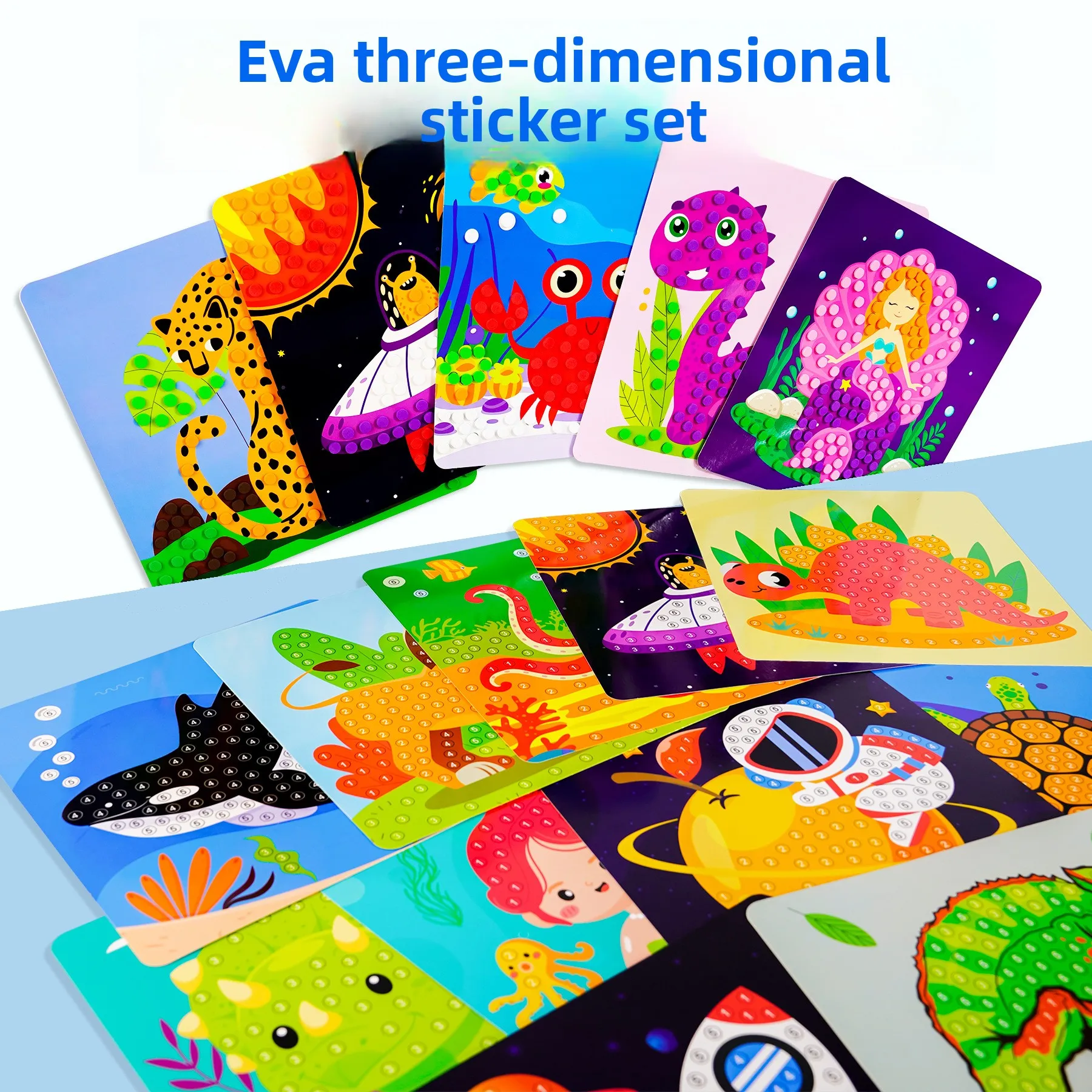Paste Painting Set Polka Dots 3d Three-dimensional Animal Mosaic Handmade DIY Puzzle Enlightenment Children's Stickers